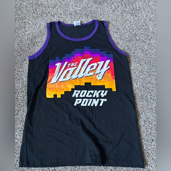 Zoom Other - Black Graphic Tank Top rocky point Trim the valley men’s pre loved size small